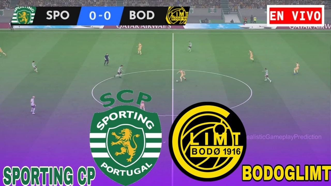 Sporting CP vs Bodo/Glimt AO VIVO Liga dos Campeões 2026  Jogo de hoje Simulação realista PES 21