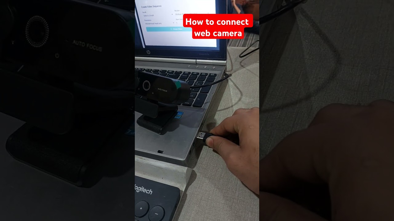 How to connect usb web camera with laptop