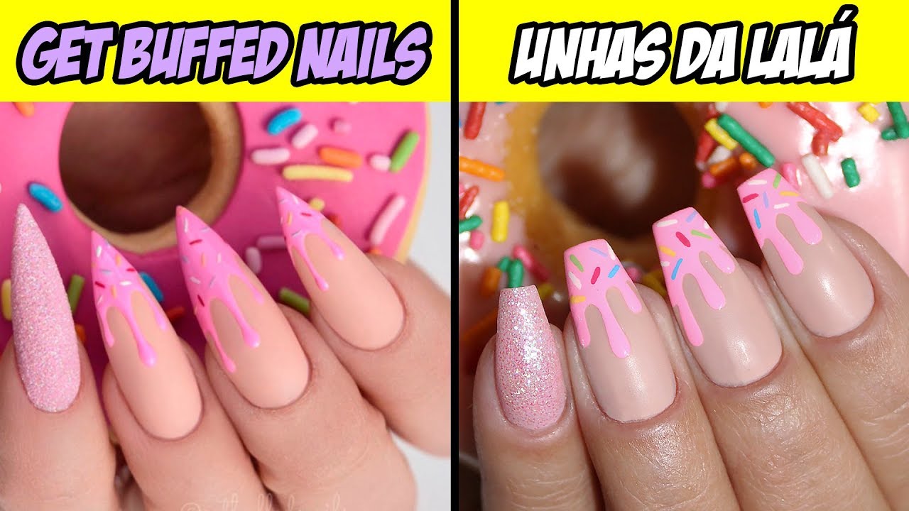 DESAFIO UNHAS DO INSTAGRAM - UNHAS DONUTS DA GET BUFFED NAILS ‹ Unhas da Lalá ›