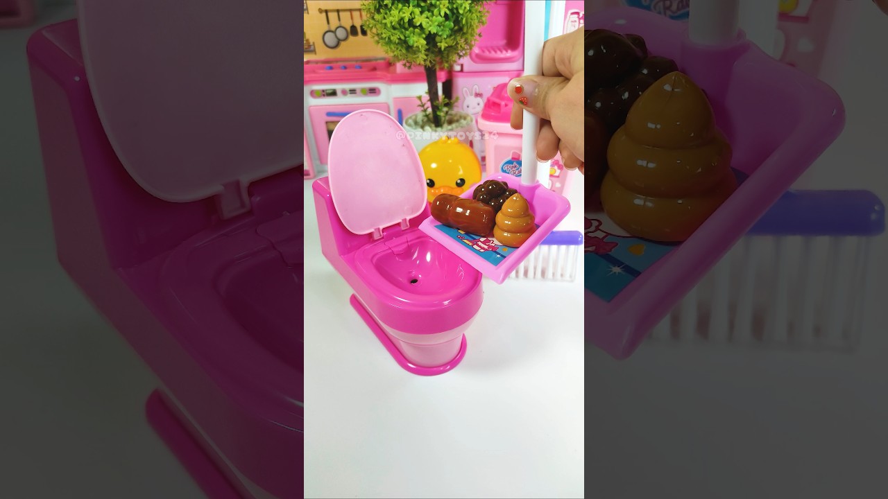 Satisfying Miniature: Kitchen Toilet Cleaning Set Toys ASMR (No talking) #shorts