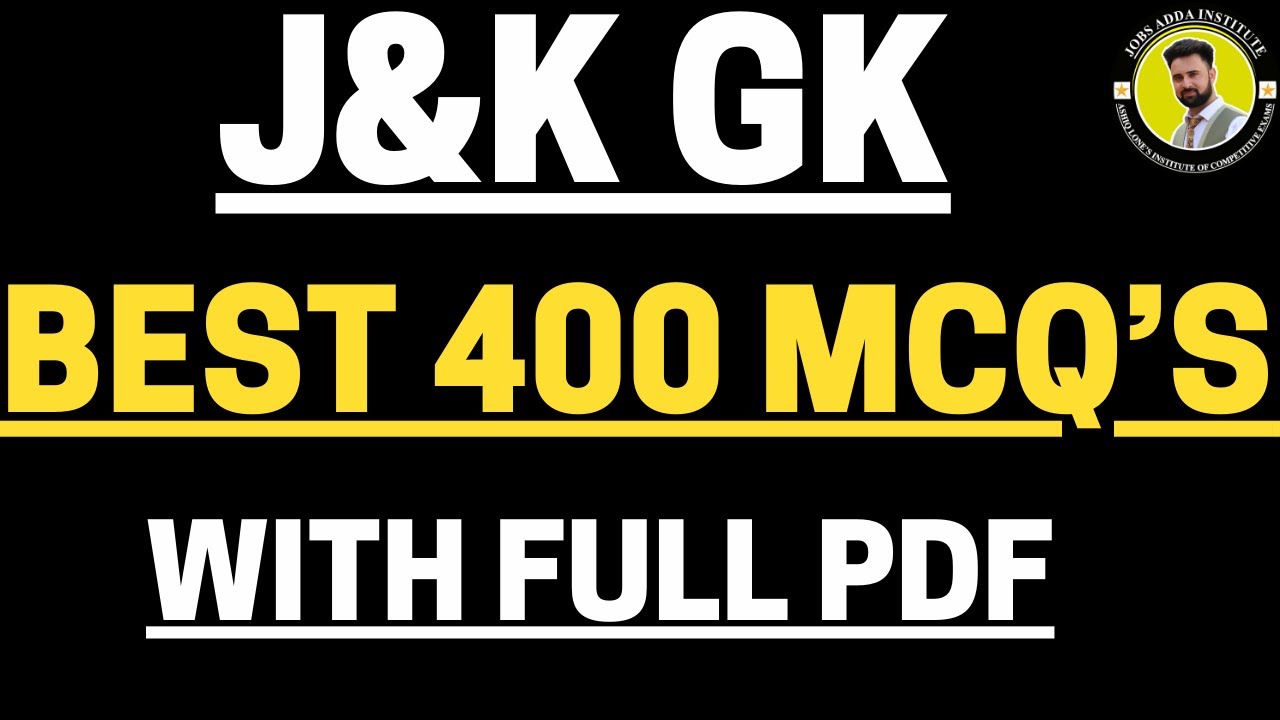 #Jkssb #SSC #Banking || JKSSB Best 400 PYQ || By Ashiq Lone Sir