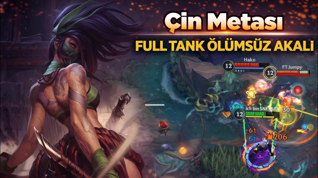 FULL TANK AKALİ HEM ÖLMÜYOR HEM YOK EDİYOR ÇİN METASI Wild Rift