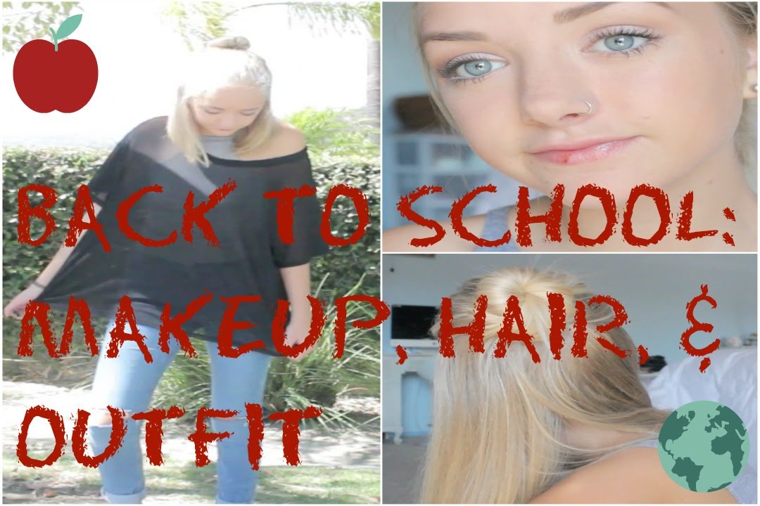 Back To School: Makeup, Hair, & Outfit | Maddi Bragg