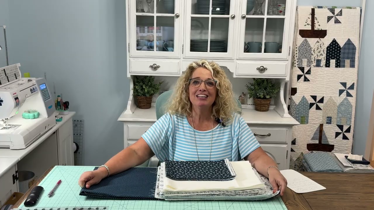 Летний выбор тканей для одеяла Blue Willow из Нантакета