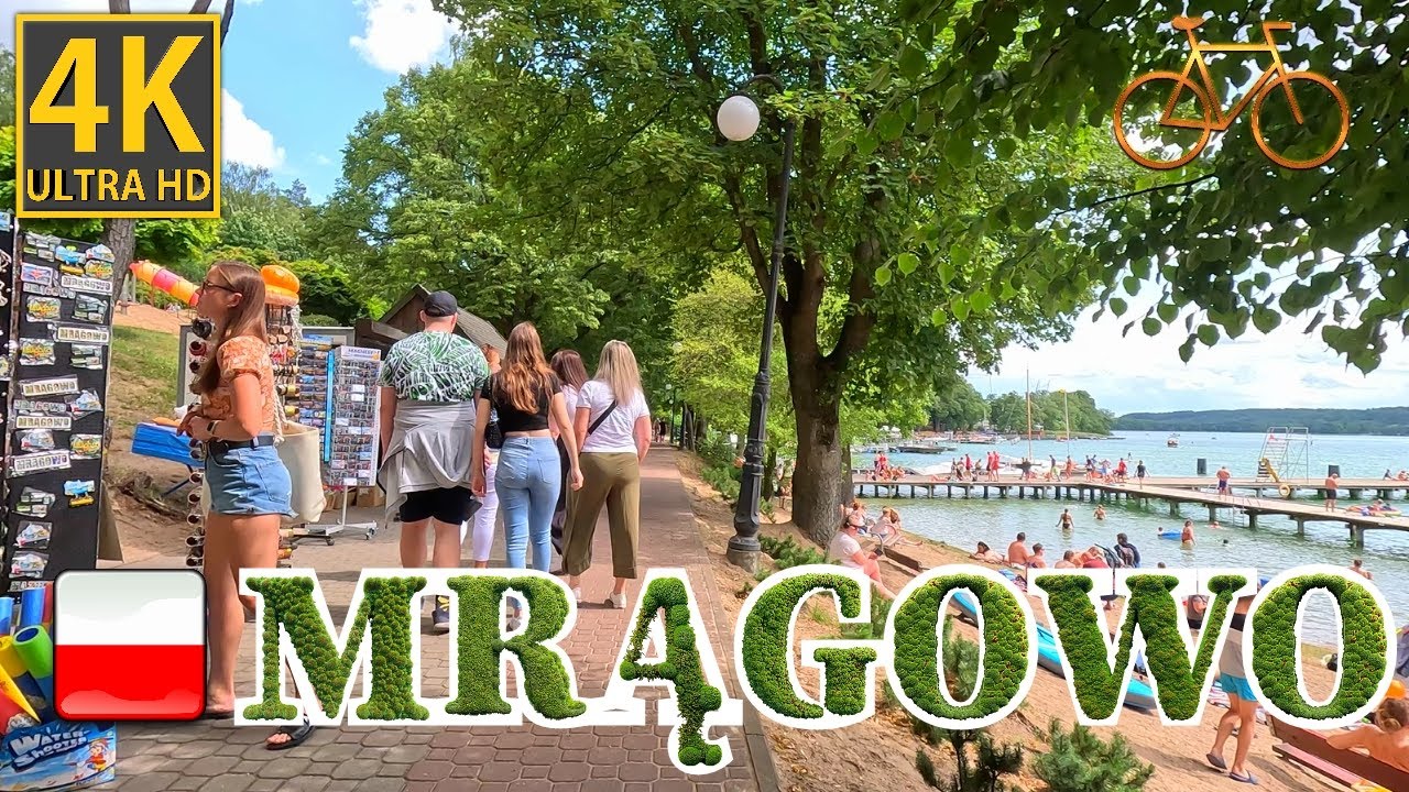 Mrągowo - Zwiedzanie na rowerze. 2023 4K 50fPS
