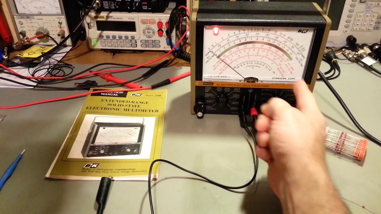 BK Precision 290 Electronic Multimeter repair and overview.