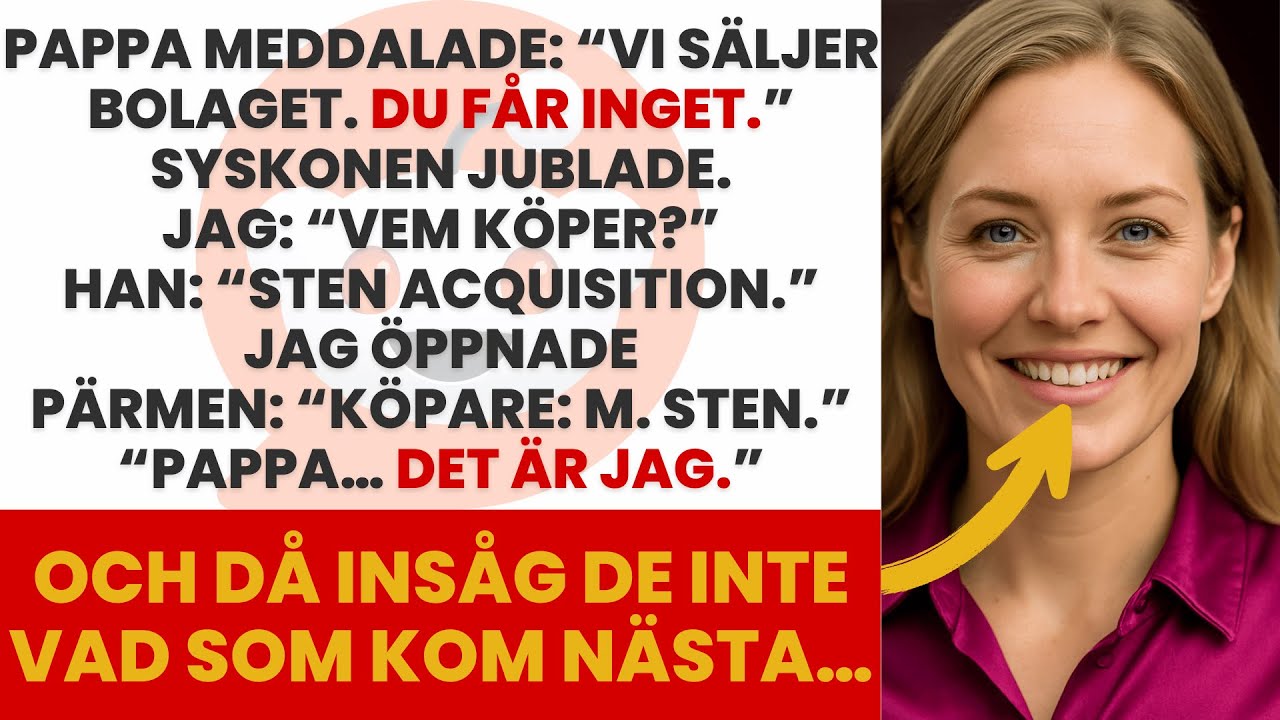 På julbordet sa pappa: Vi säljer familjeföretaget – du får ingenting