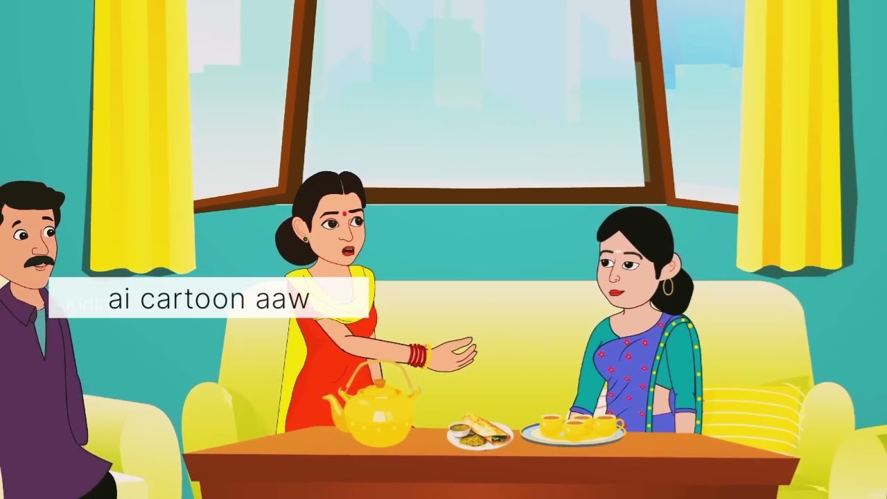 बडे बडे बाते बनाने वाले मेहमान #story #cartoonvideo #cartoon story #hindi kahaniya