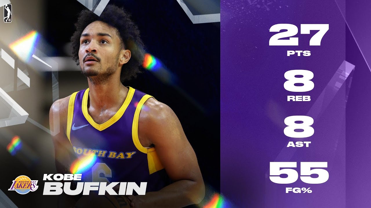Kobe Bufkin Dropped 27 PTS, 8 REB, 8 AST In Lakers' Win Over Hustle!