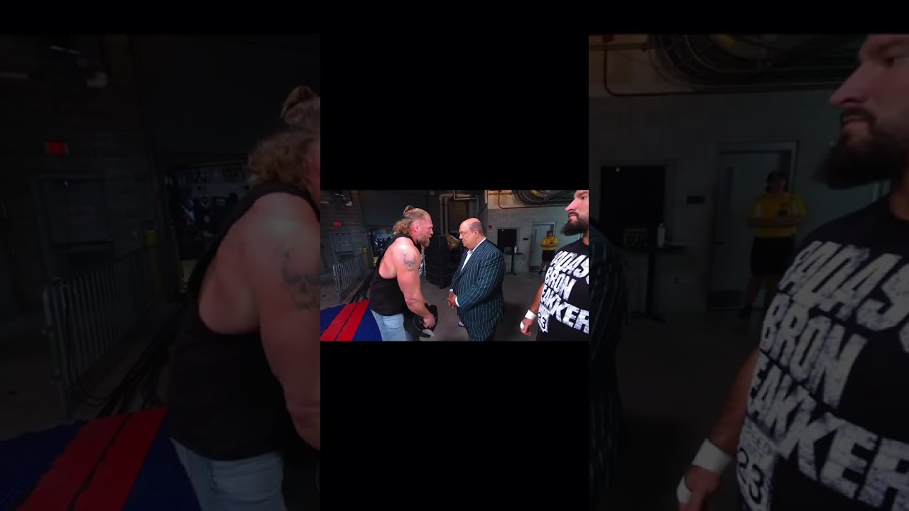 Lesnar meets Breakker 😳 #shorts #brocklesnar #bronbreakker