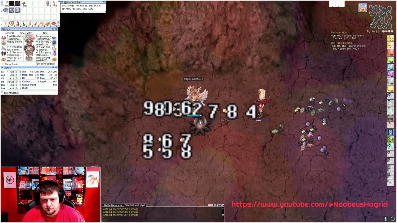 Ragnarok Online (iRO) - High Thief to GX Speed Run 1:20! 1-99 Dark Lord & Immortal Wind Ghost Cards!