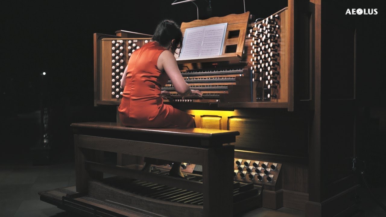 Zuzana Ferjenčíková plays the organ of the cathedral of Notre-Dame-de-la-Treille at Lille (France)
