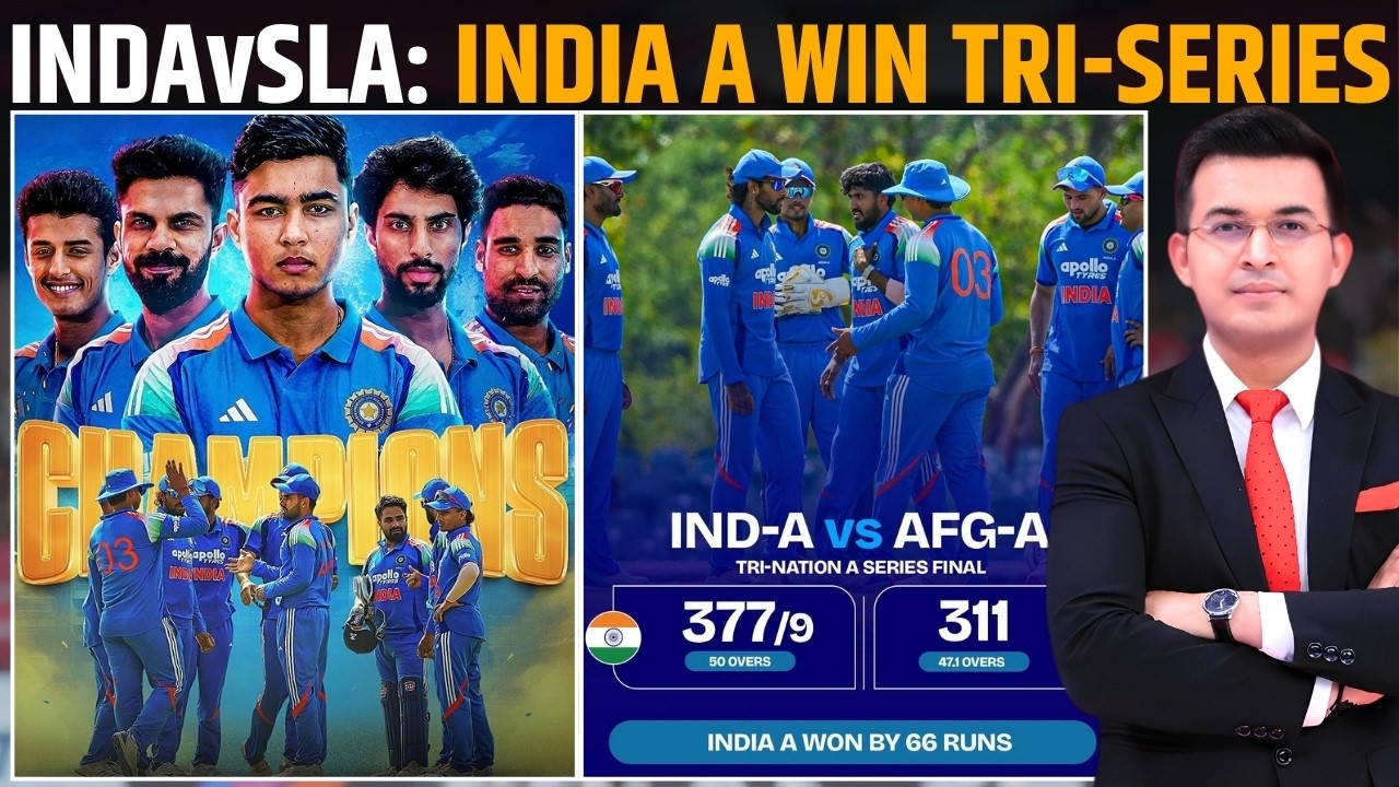 INDA vs SLA : Tri-Series Final: IND A beat SL A by 66 runs, win Tri-Series ! Vaibhav Suryavanshi |