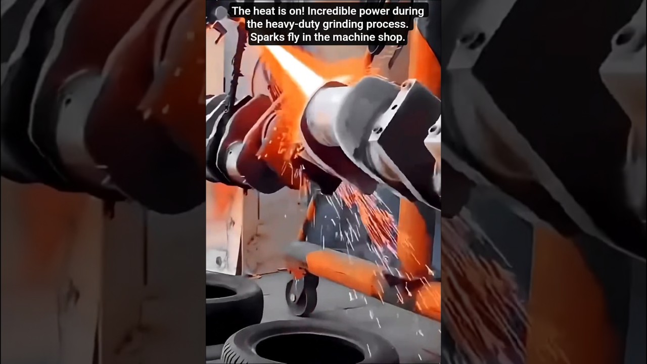 Intense Industrial Grinding Sparks