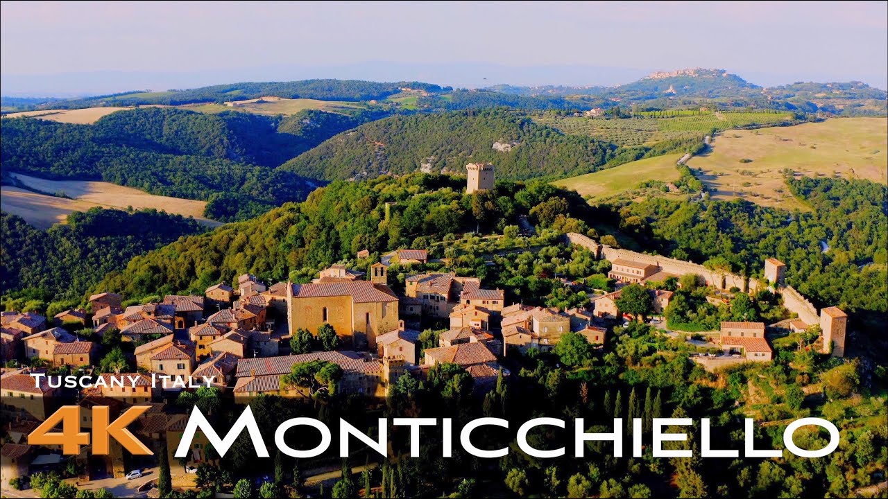 MONTICCHIELLO 🇮🇹 Pienza Drone Aerial 4K | Siena Tuscany Italy