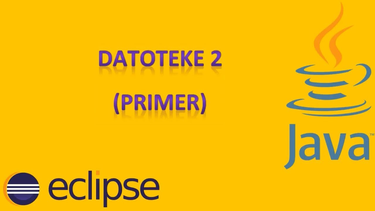 13. Programiranje - JAVA - ECLIPSE: Datoteke - primer