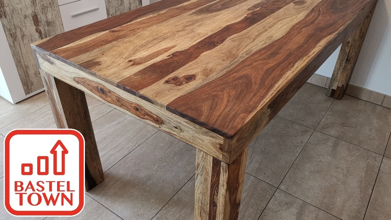 Ölt man so einen Massivholz Tisch? Tisch selbst ölen.