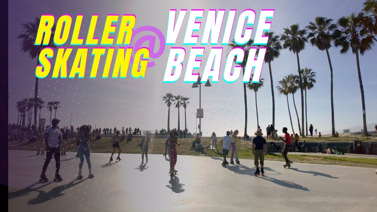 Roller Skating at Venice Beach, Los Angeles, California / 4K Walking Tour / Virtual Travel