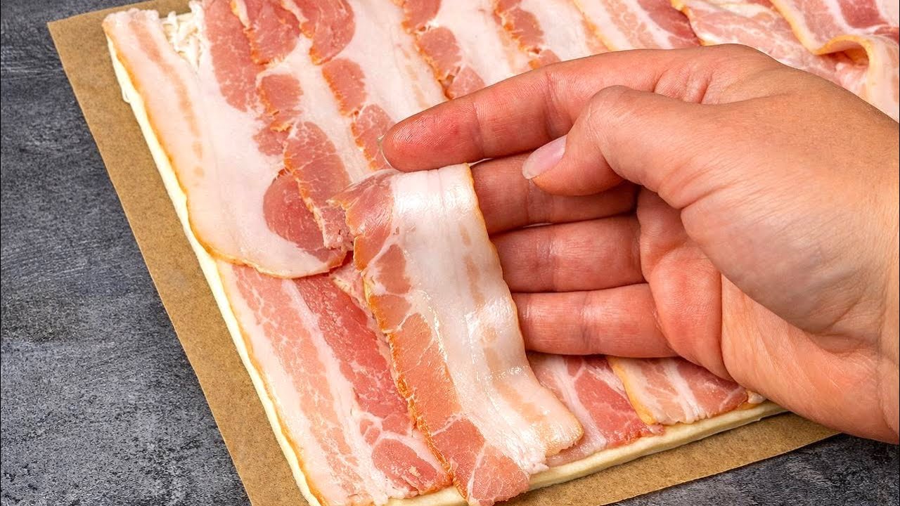 Sie haben Blätterteig und Bacon? Tolle Idee für einen Snack! Ich mache sie fast jeden Tag!