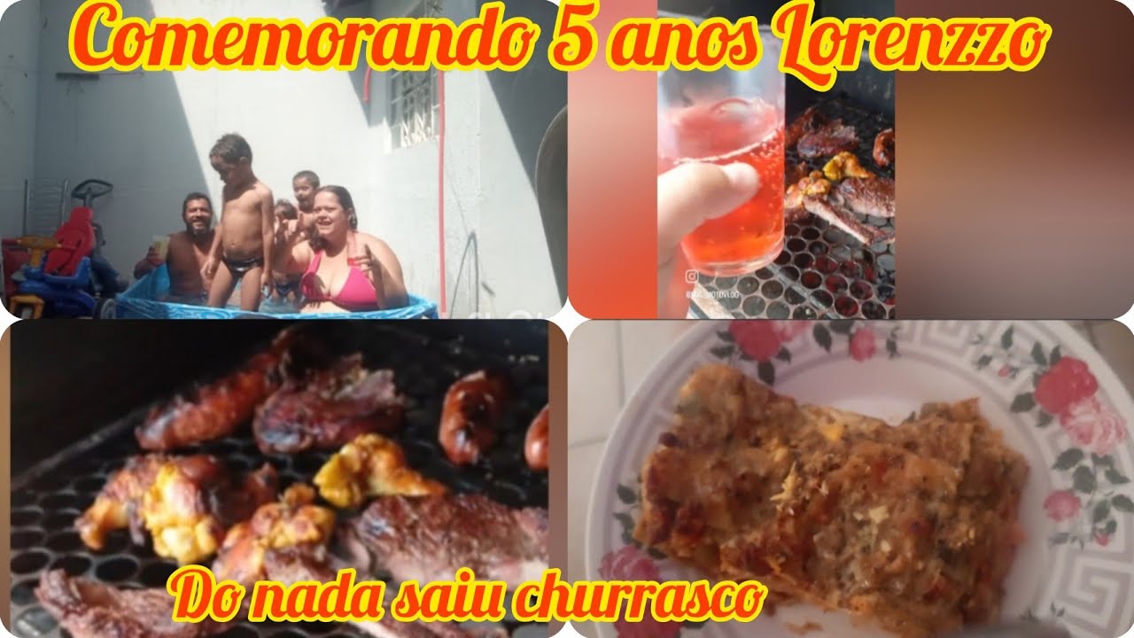 Comemorando 5 anos Lorenzzo antecipado , e do nada saiu churrasco.