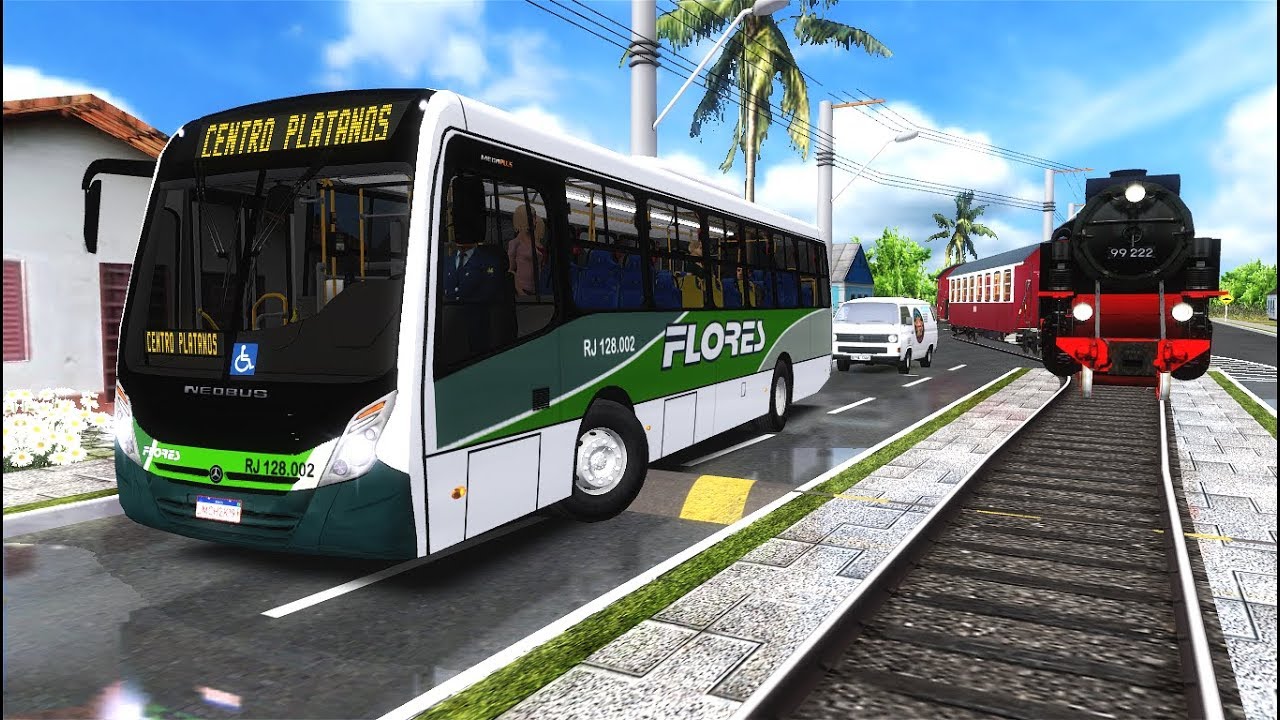 [OMSI 2] PASSAMOS PELA FERROVIA ANTES DO TREM, NEOBUS MEGA PLUS OF- 1721 BT5 FLORES RJ