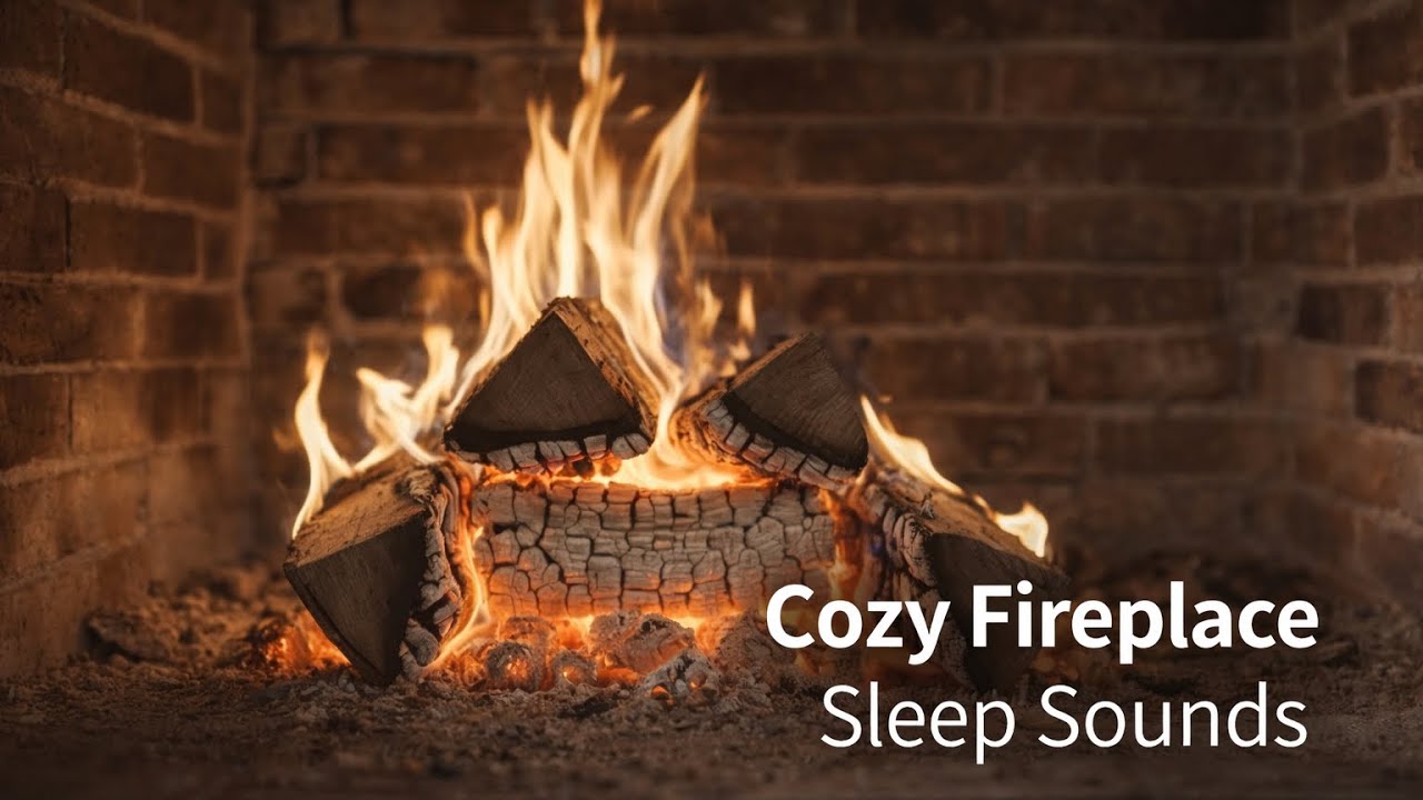 Fireplace Sounds 8 Hours for Sleeping 🔥 Deep Sleep, Insomnia Relief & Cozy Crackling Fire Ambience