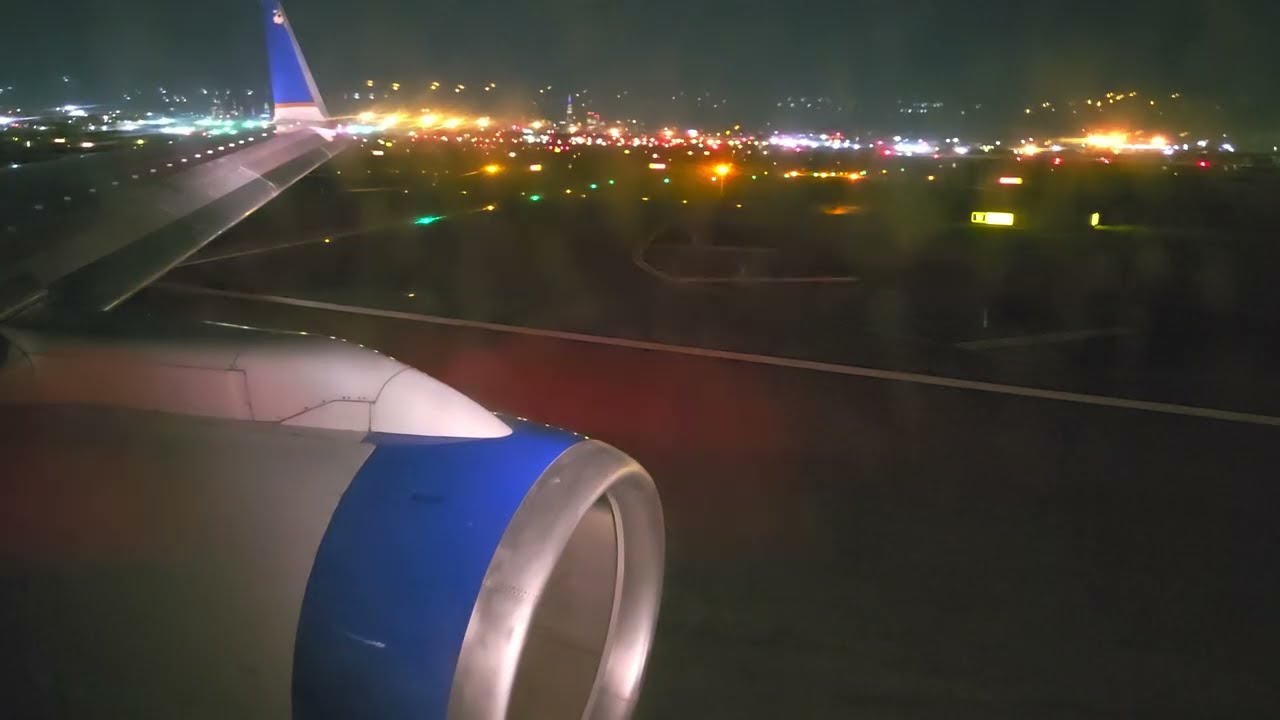 Boeing 757-200 Taxi, Takeoff, Climb from Newark, New Jersey [HDR]