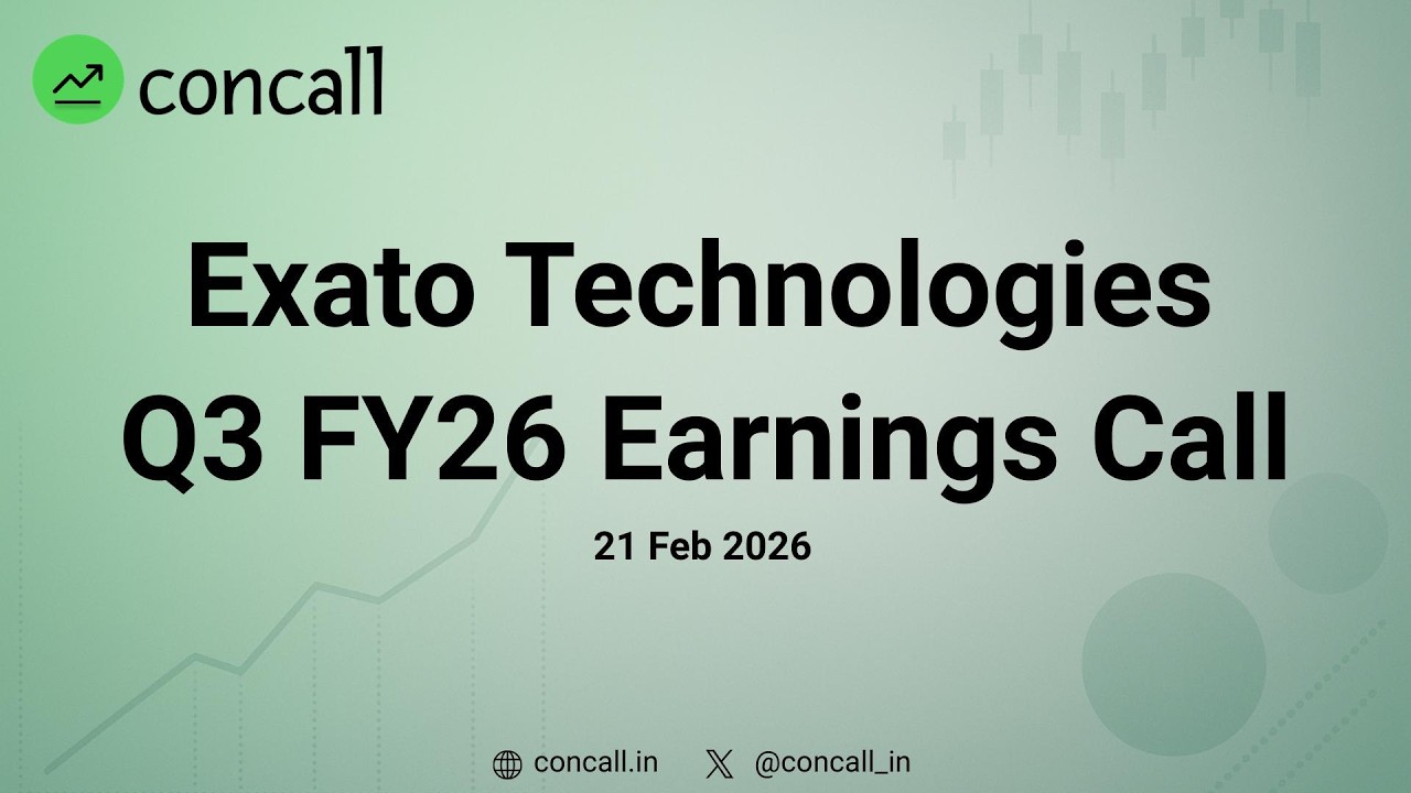 Exato Technologies Q3 FY26 Earnings Conference Call | Concall.in