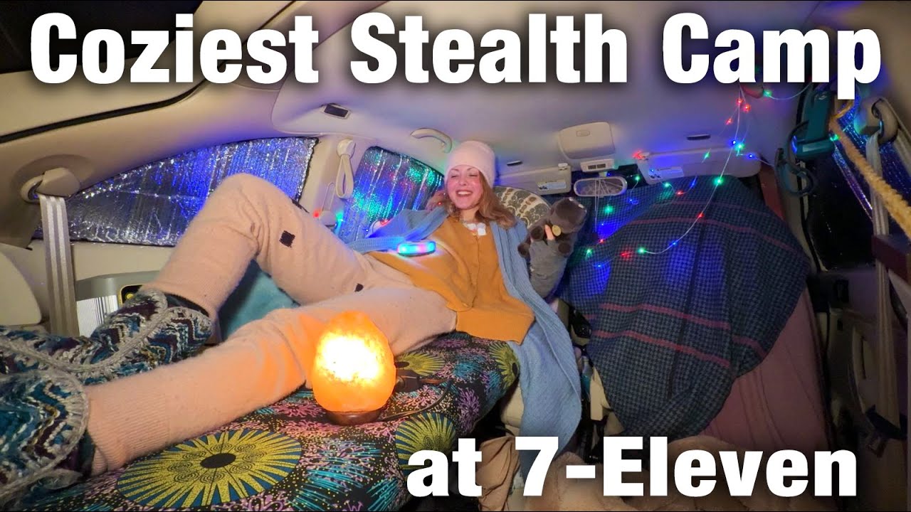 Super Cozy Stealth Camping as Close to 7-Eleven as I Could Get | Car Camping