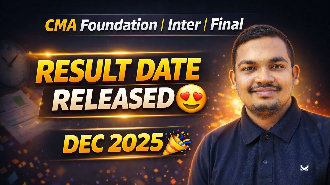 🚨 icmai result date released dec 2025 | cma foundation inter final result 🔥