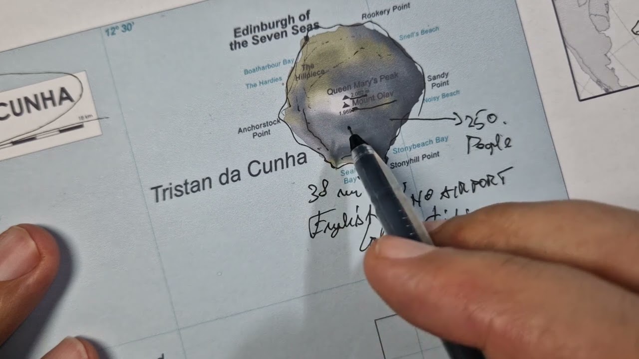 This is the most remote island on earth "Tristan Da Cunha" [ASMR map tracing & whispering]