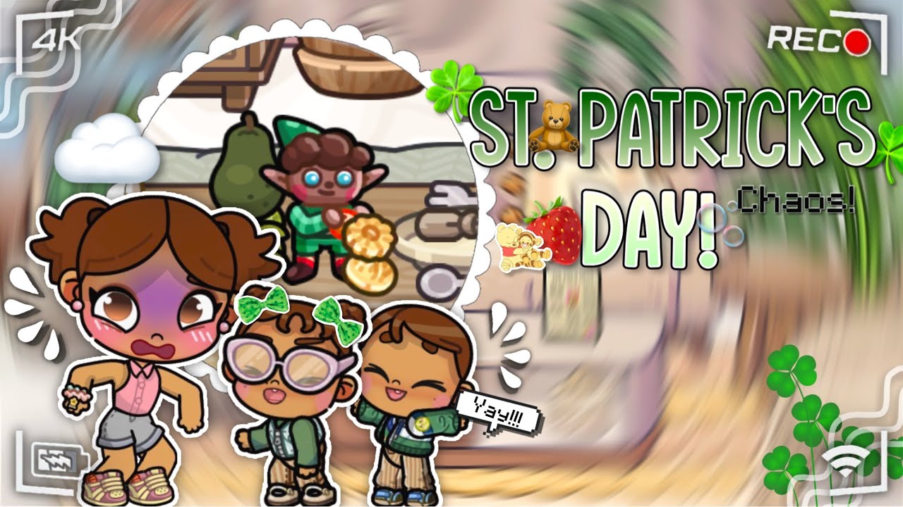 Chaotic St. Patrick’s Day! ☘️🍀🫧☁️🍓💐||Avatar World🌎|| (Voiced 🔊) #avatarworld #stpatricksday #foryou 
