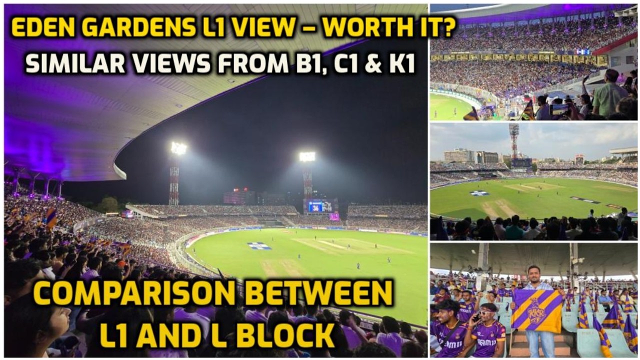 Kolkata Eden Gardens L1 Block View | L Block vs L1 Block Seat Comparison&mdash; Which Is the Better Stand?