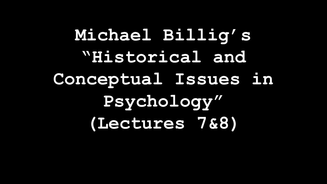 The Billig Lectures (Lectures 7&8)