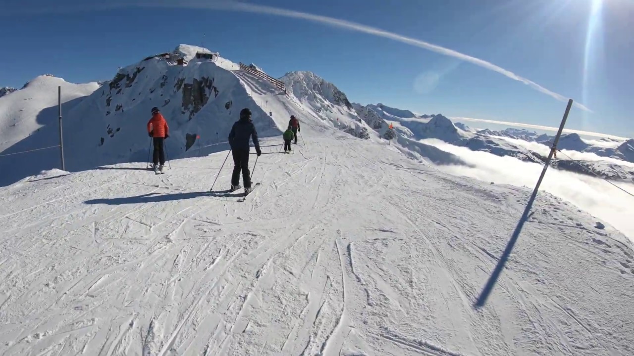 Skiing Blackcomb's Edge of the Earth, down Blue Line into The Bite!