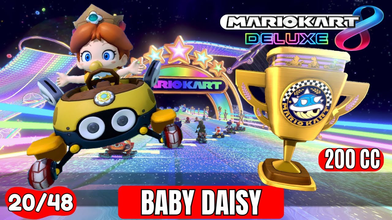 Mario Kart 8 Deluxe 200CC - BABY DAISY in SPINNY CUP  (20/48) - NO COMMENTARY #mariogameplay