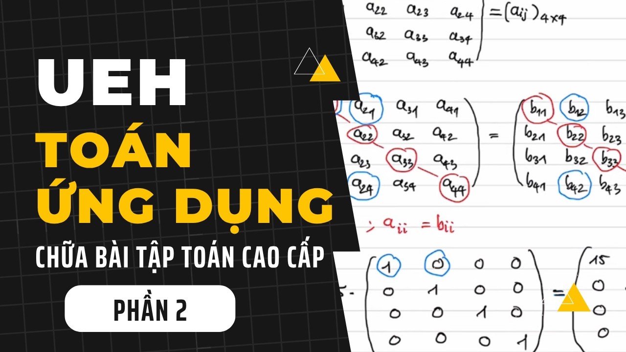 UEH - TOÁN ỨNG DỤNG - CHỮA BÀI TẬP TOÁN CAO CẤP - PHẦN 2