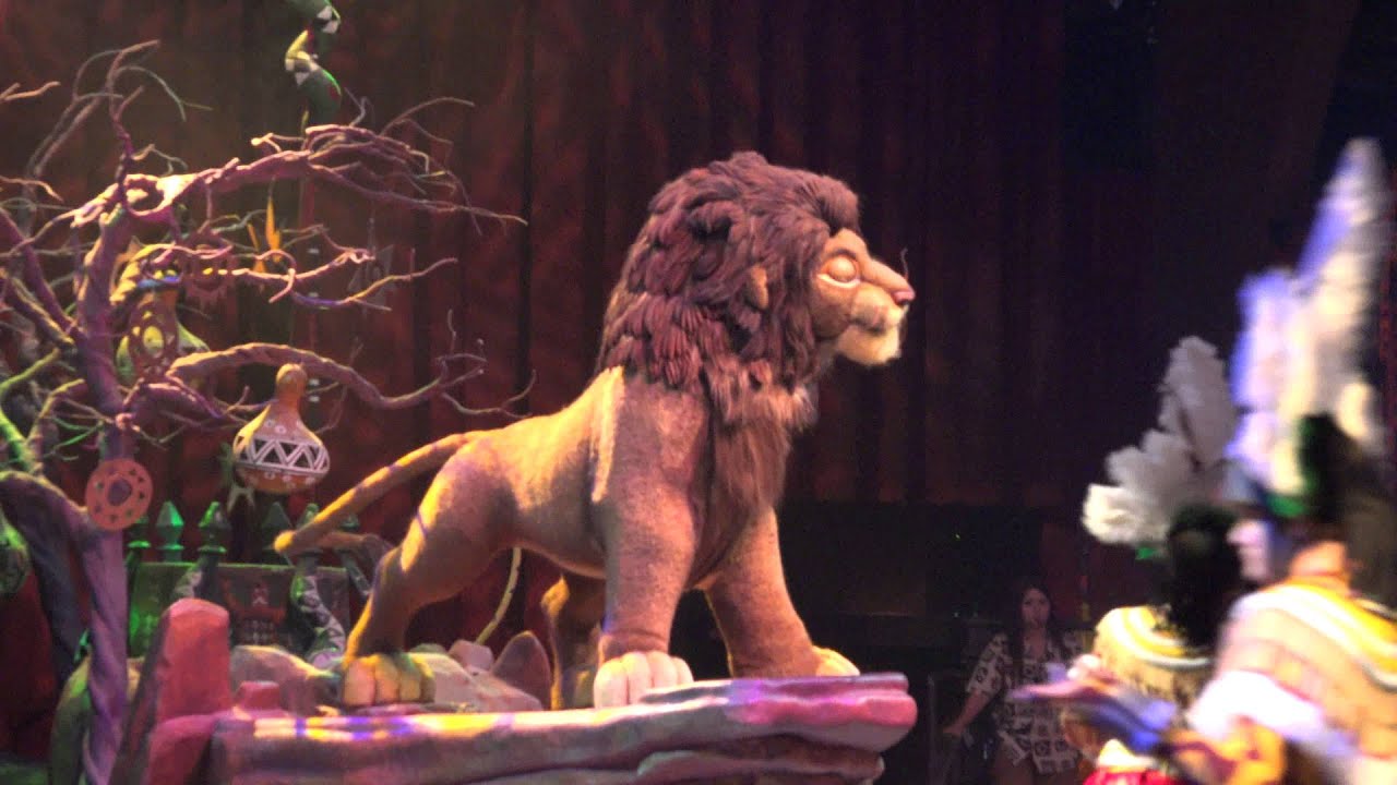 The Festival of the Lion King in 4K,  Disney's Animal Kingdom, Orlando Fl, 12-28-15,  Front Row.
