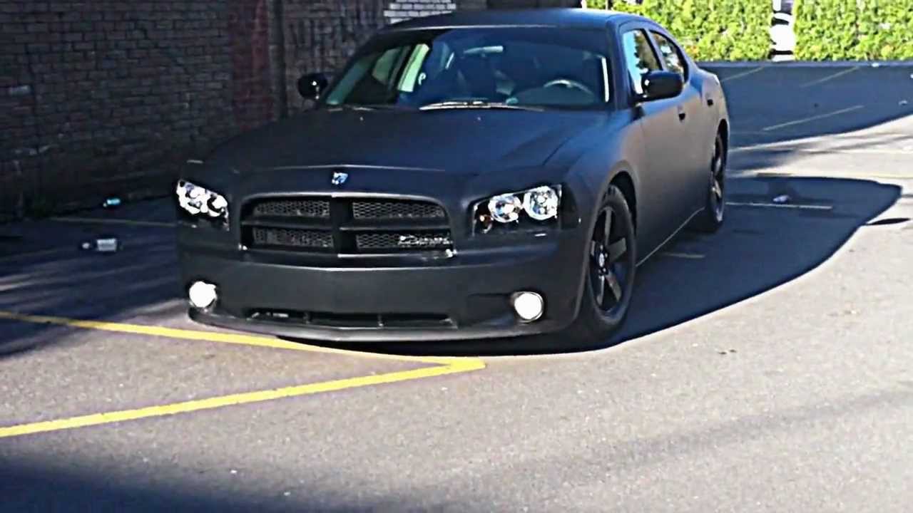 Lowered Matte Black 2010 Dodge Charger