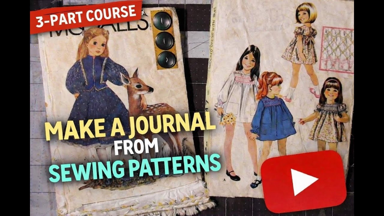Use the ENTIRE SEWING PATTERN to make a Journal! - Part 1