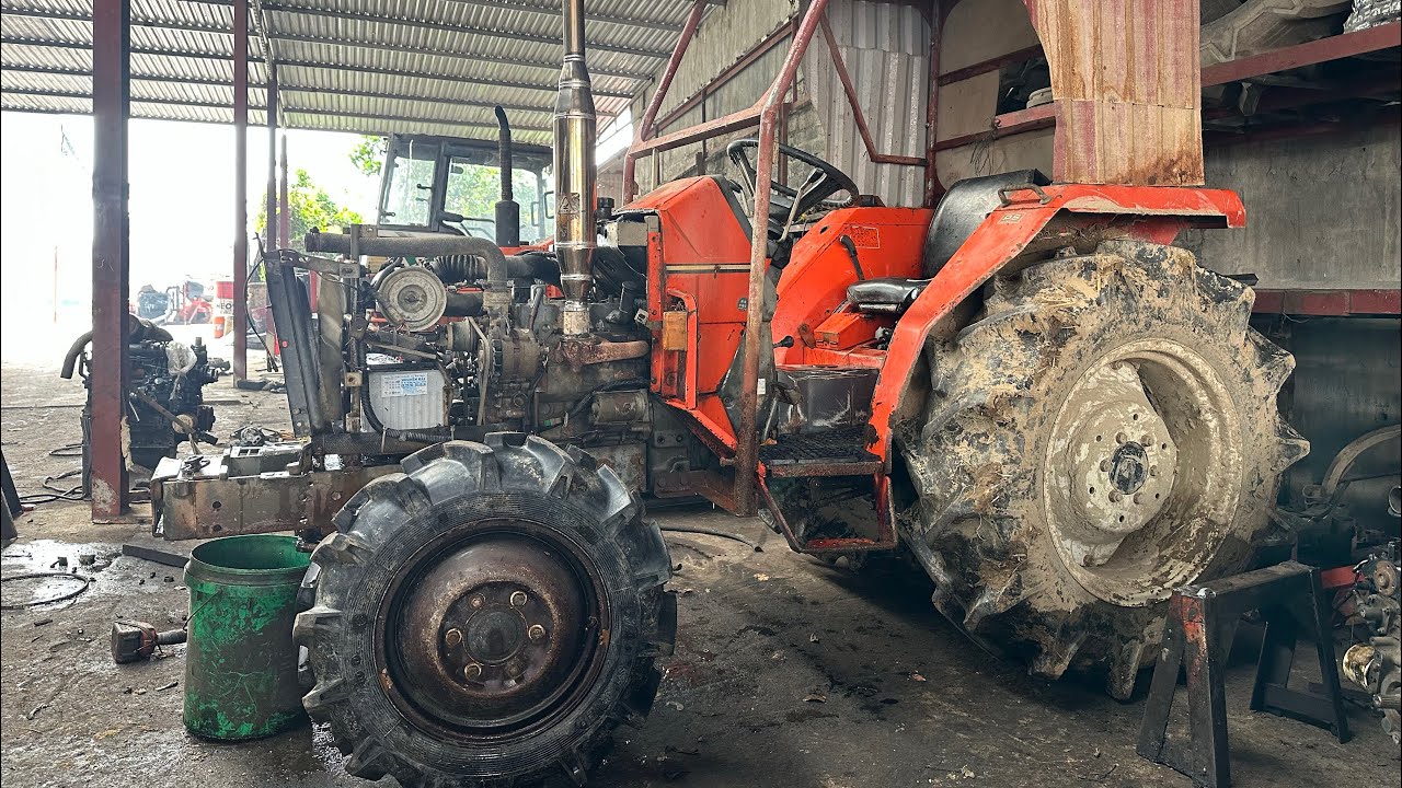Lắp động cơ 2.197(V2203 45hp) cho máy cày Kubota L1 275 vượt tải