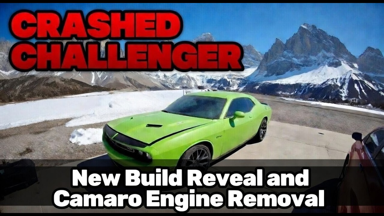 Camaro Engine Removal, Crashed Challenger fix up