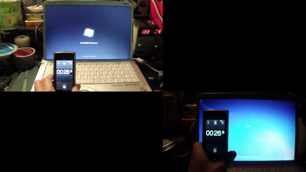 Panasonic CF-F8 ST500G HDD VS CT128M4SSD Win7 bootup