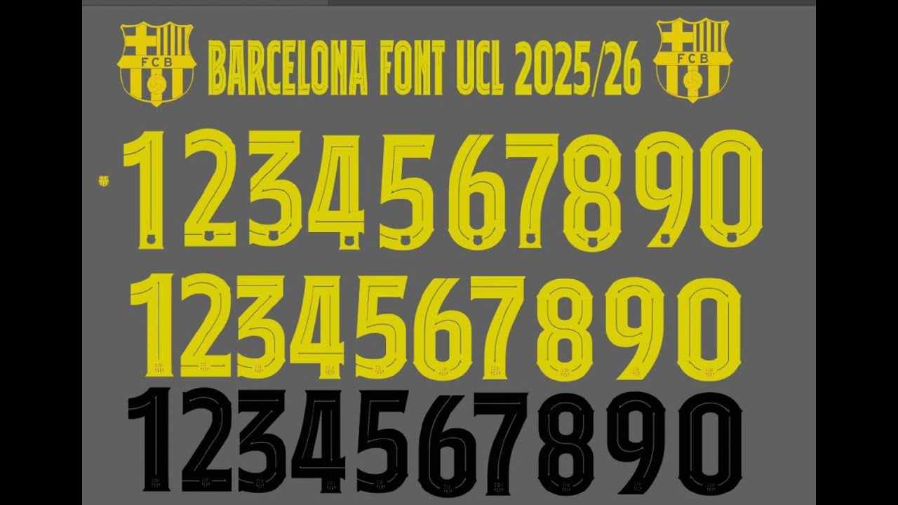 Barcelona Font 2025/26 TIPOGRAFIA HECHA CON SU DISEÑO.