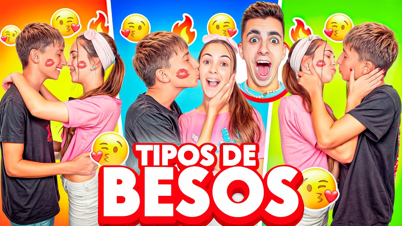¡TIPOS DE BESOS DE MI HIJA Y SU NOVIO!💋*Sergi y Valeria se besan!*