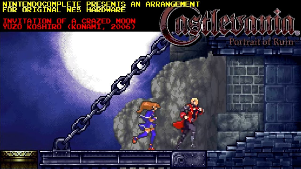 ♫Invitation of a Crazed Moon (Castlevania PoR) NES Arrangement - NintendoComplete