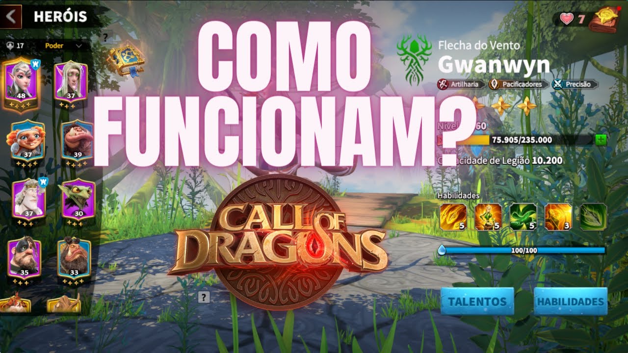 COMO FUNCIONAM OS HERÓIS DO CALL OF DRAGONS? | O BASICO QUE VOCÊ PRECISA SABER PRA NÃO FAZER ERRADO