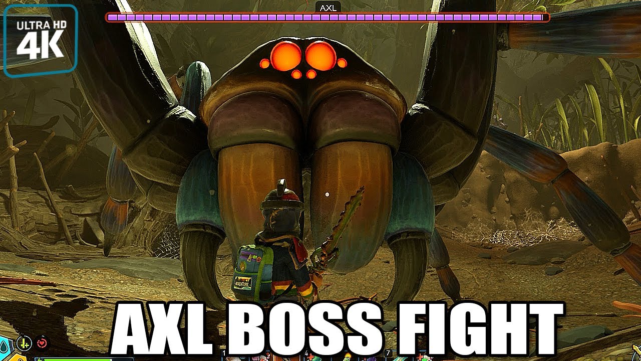 Grounded 2 - AXL GIANT TARANTULA BOSS FIGHT 4K 60FPS UHD PC