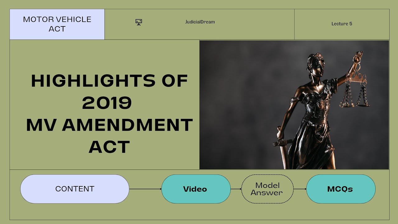 HIGHLIGHTS OF 2019 MV AMENDMENT ACT | LECTURE - 5