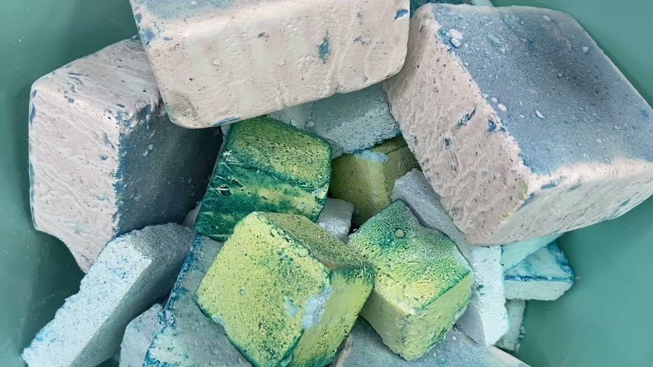 Crunchy Dyed Blocks and Soft Reforms || Gym Chalk || Oddly Satisfying || Sleep Aid || ASMR